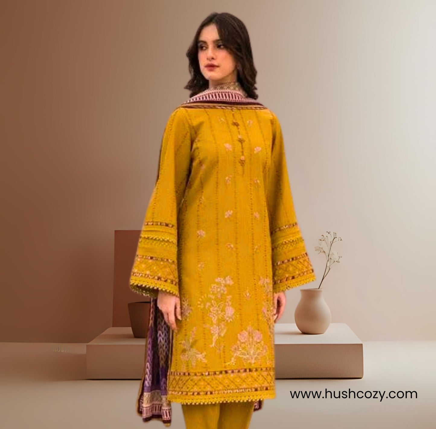 Cozy 3pc Summer Casual Collection – Premium Lawn Air Jet Fabric