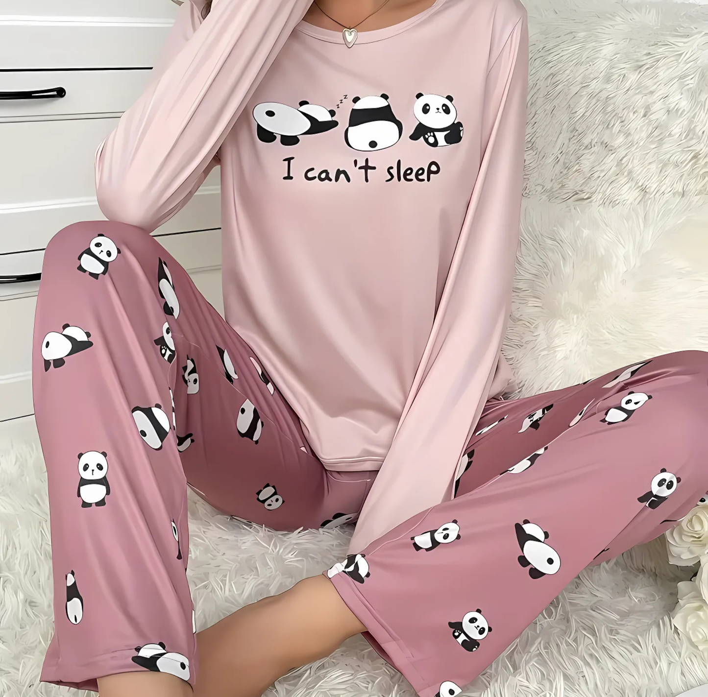 Cozy Printed Cotton Jersey Night Suit - 2 Pcs