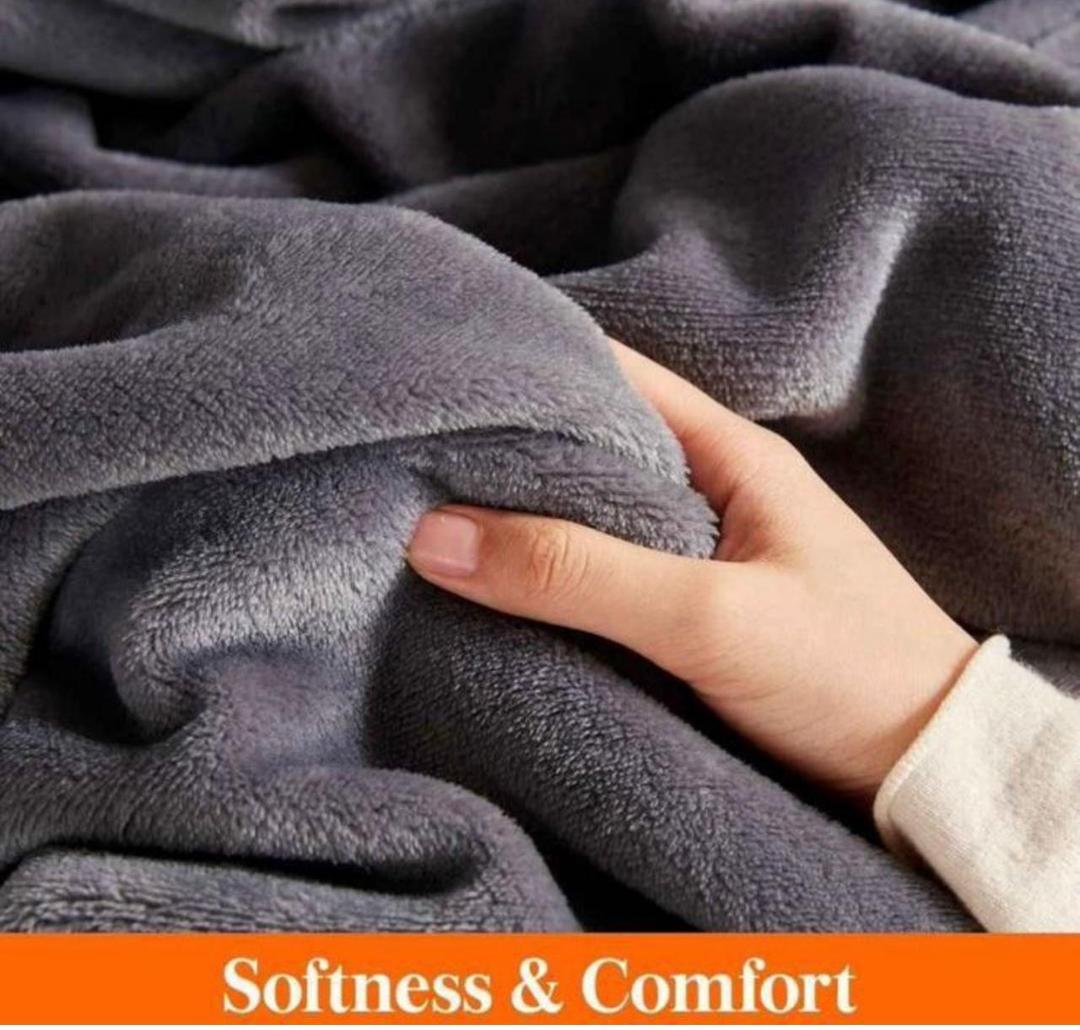 Fleece Plain Double Bed Blanket – Stylish & Cozy