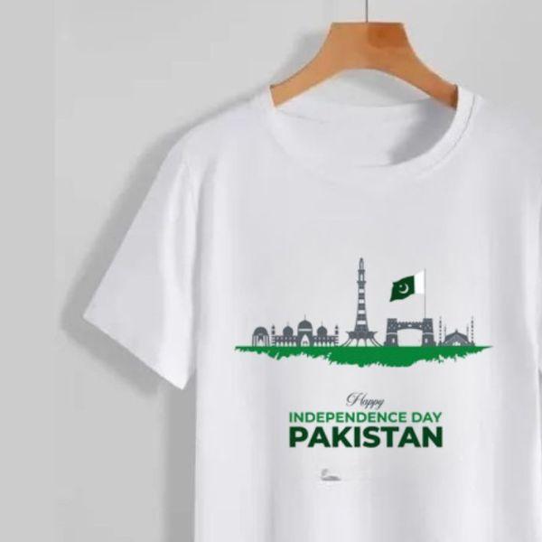 1 Pc Men’s Cotton Printed T-Shirt – Casual Comfort in Classic White