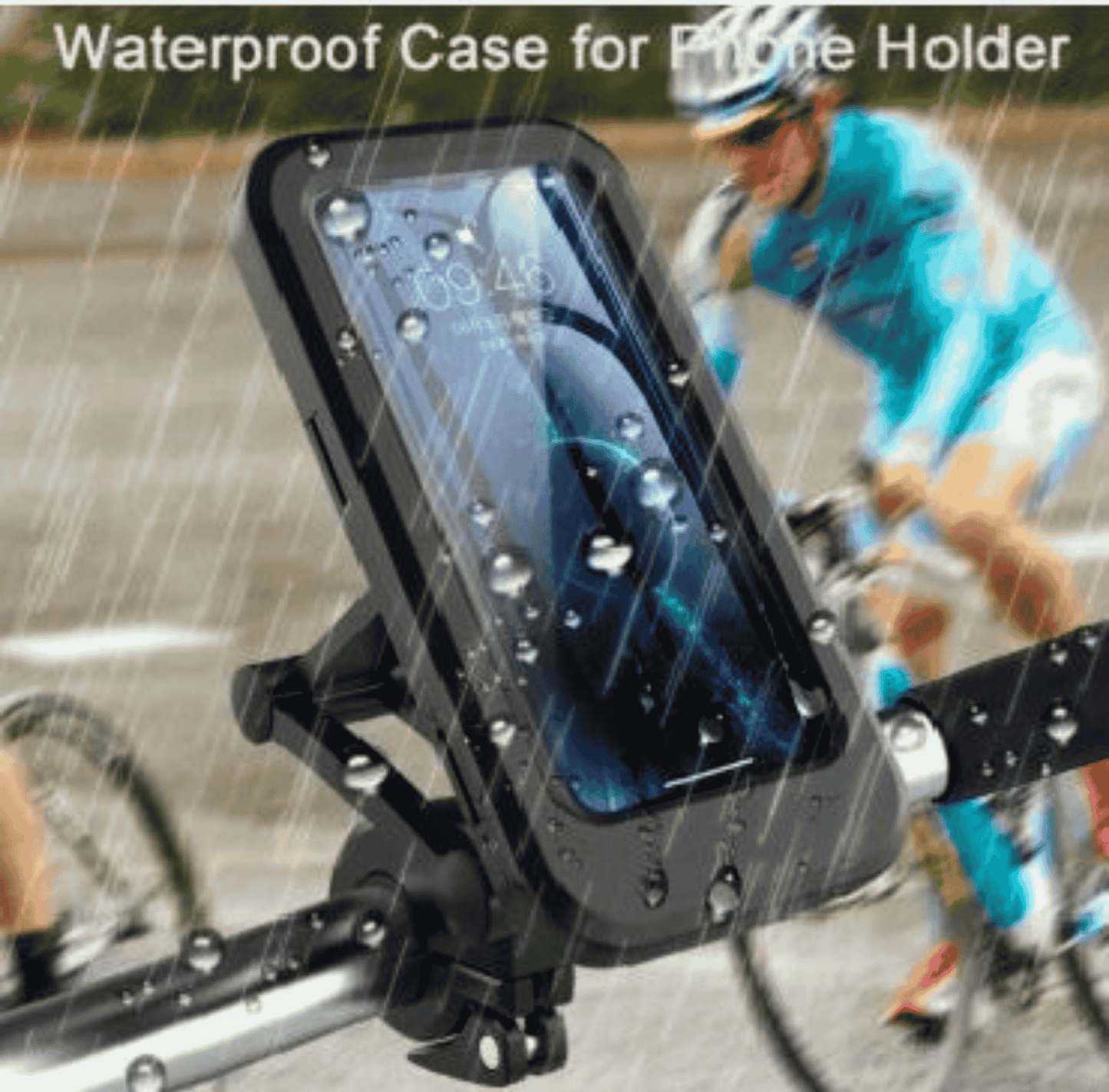 🔒 360° Free Rotation Rainproof Phone Holder – Universal Waterproof Bike & Motorcycle Mount