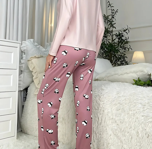Cozy Printed Cotton Jersey Night Suit - 2 Pcs