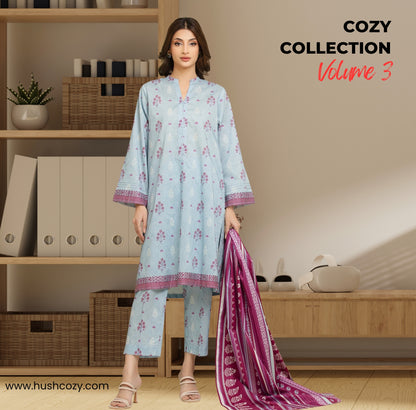 Edenrobe Allure Lawn – Unstitched 3Pc Printed Suit