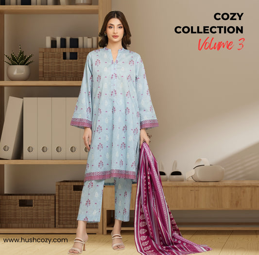 Edenrobe Allure Lawn – Unstitched 3Pc Printed Suit