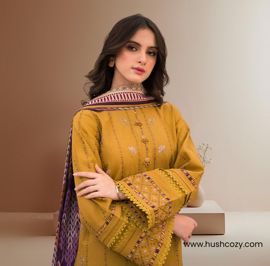Cozy 3pc Summer Casual Collection – Premium Lawn Air Jet Fabric