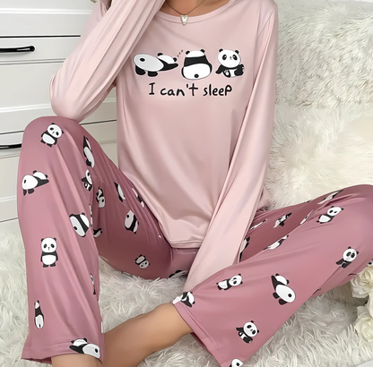 Cozy Printed Cotton Jersey Night Suit - 2 Pcs