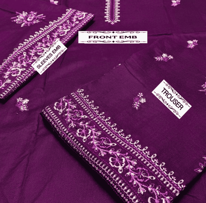 Cozy 2-Piece Wedding Summer Collection – Embroidered Khaddar Elegance
