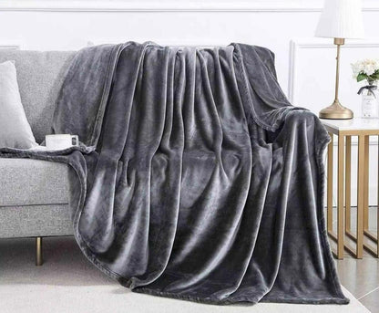 Fleece Plain Double Bed Blanket – Stylish & Cozy