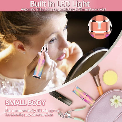 2-in-1 Electric Eyebrow Trimmer & Facial Hair Remover for Women – Rechargeable & Painless
