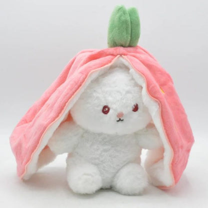 Strawberry Rabbit Plush Soft Doll – Hug Pillow for Babies & Kids