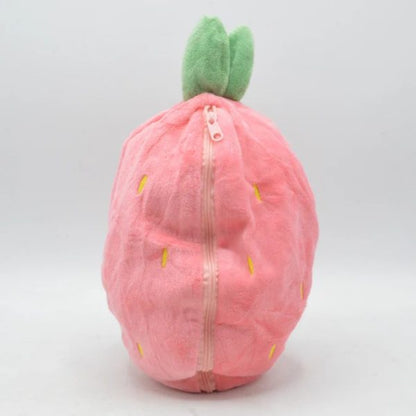 Strawberry Rabbit Plush Soft Doll – Hug Pillow for Babies & Kids